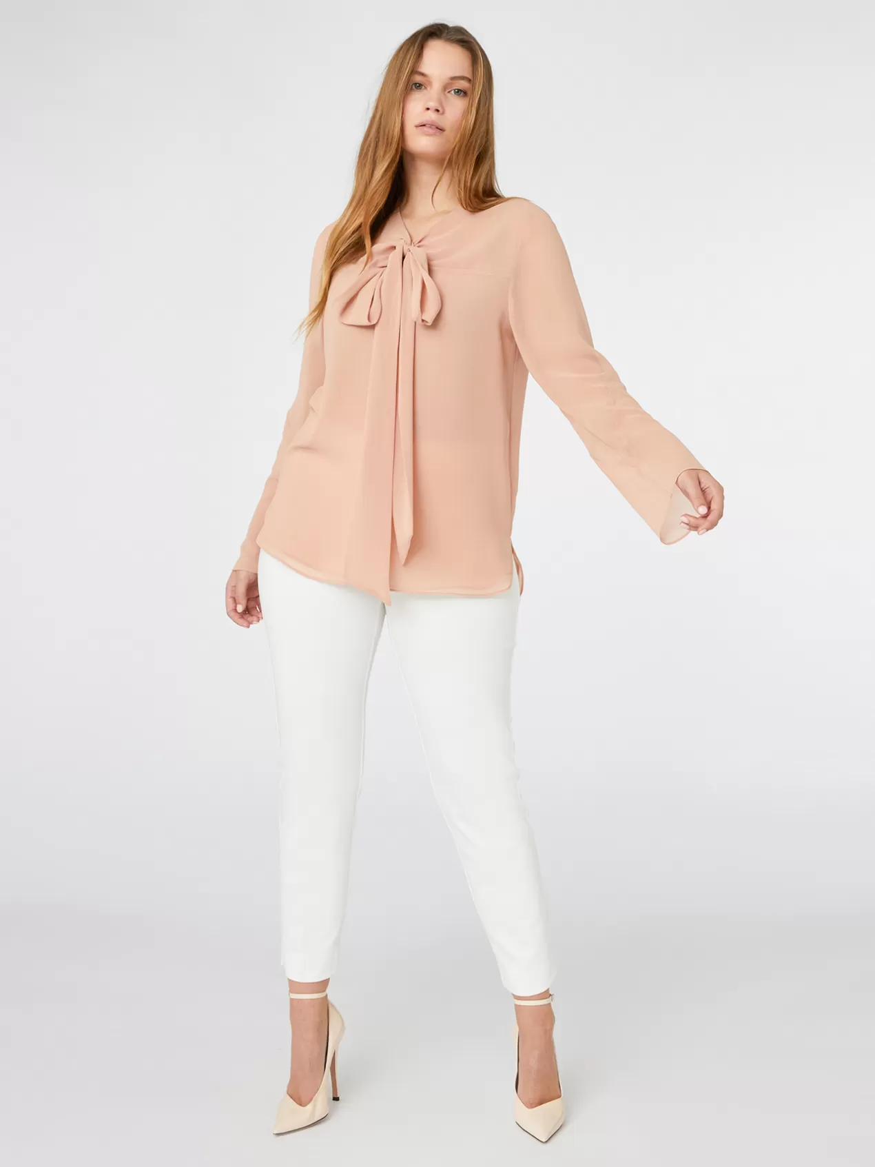 Fashion Elena Mirò Blouse A Lavalliere Rose