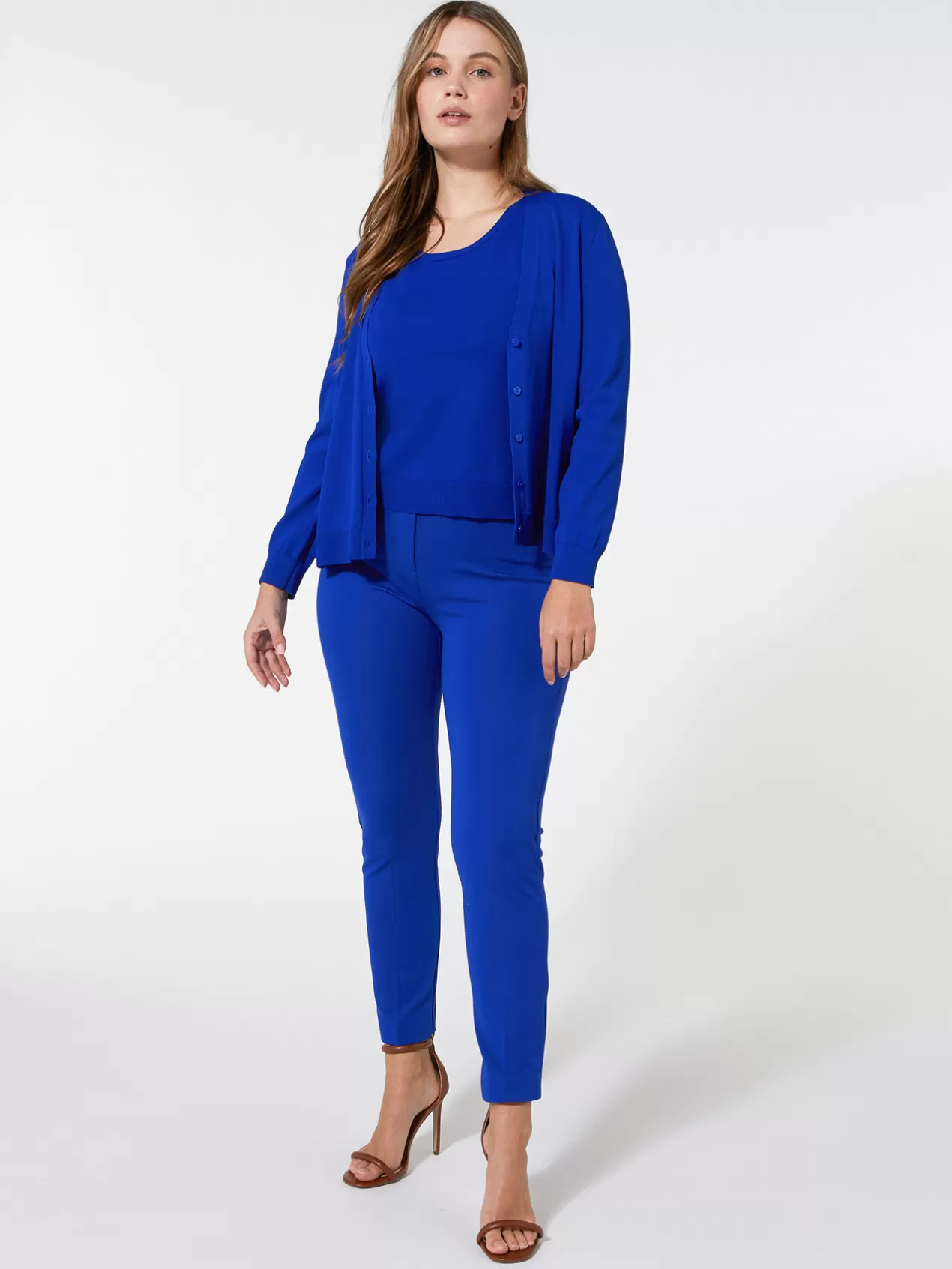 Store Elena Mirò Cardigan Court Dans Le Confort Viscose Bleuet