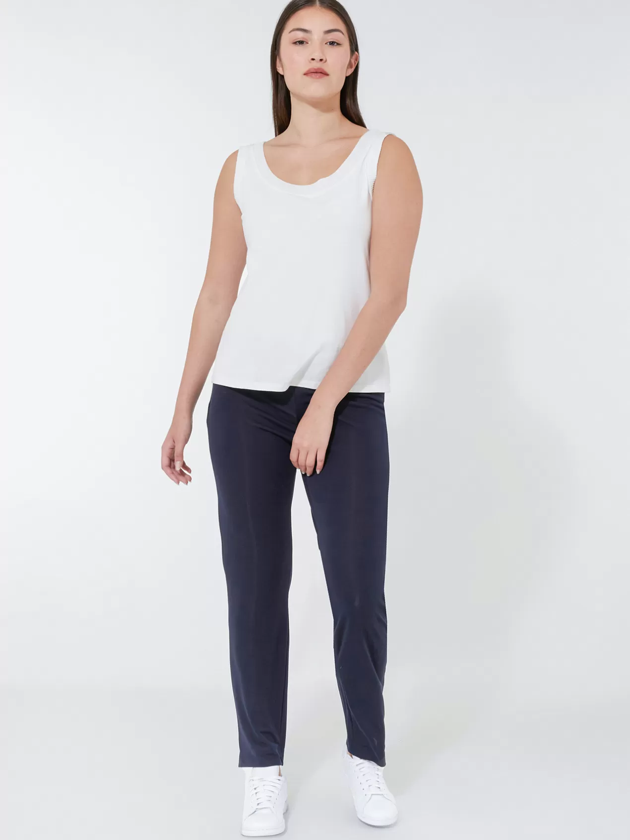 Discount Elena Mirò Pantalon Skinny En Jersey Bleu