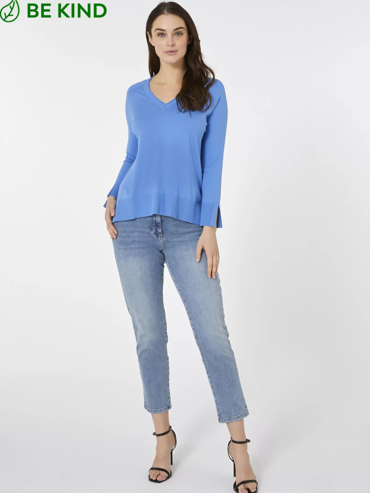 Outlet Elena Mirò Pull En Viscose Agreable A Porter Ecovero™ Modele Basic Light - Blue