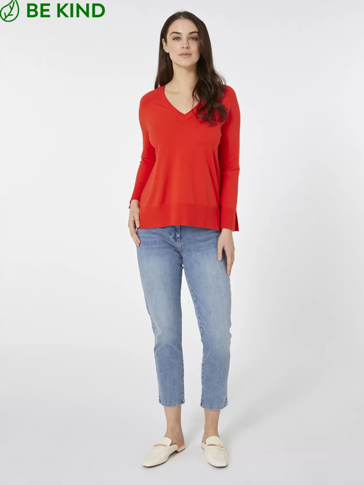 Sale Elena Mirò Pull En Viscose Agreable A Porter Ecovero™ Modele Basic Rouge
