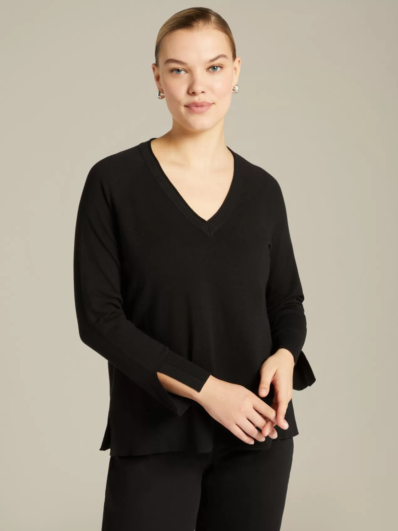 Hot Elena Mirò Pull En Viscose Agreable A Porter Ecovero™ Modele Basic Noir