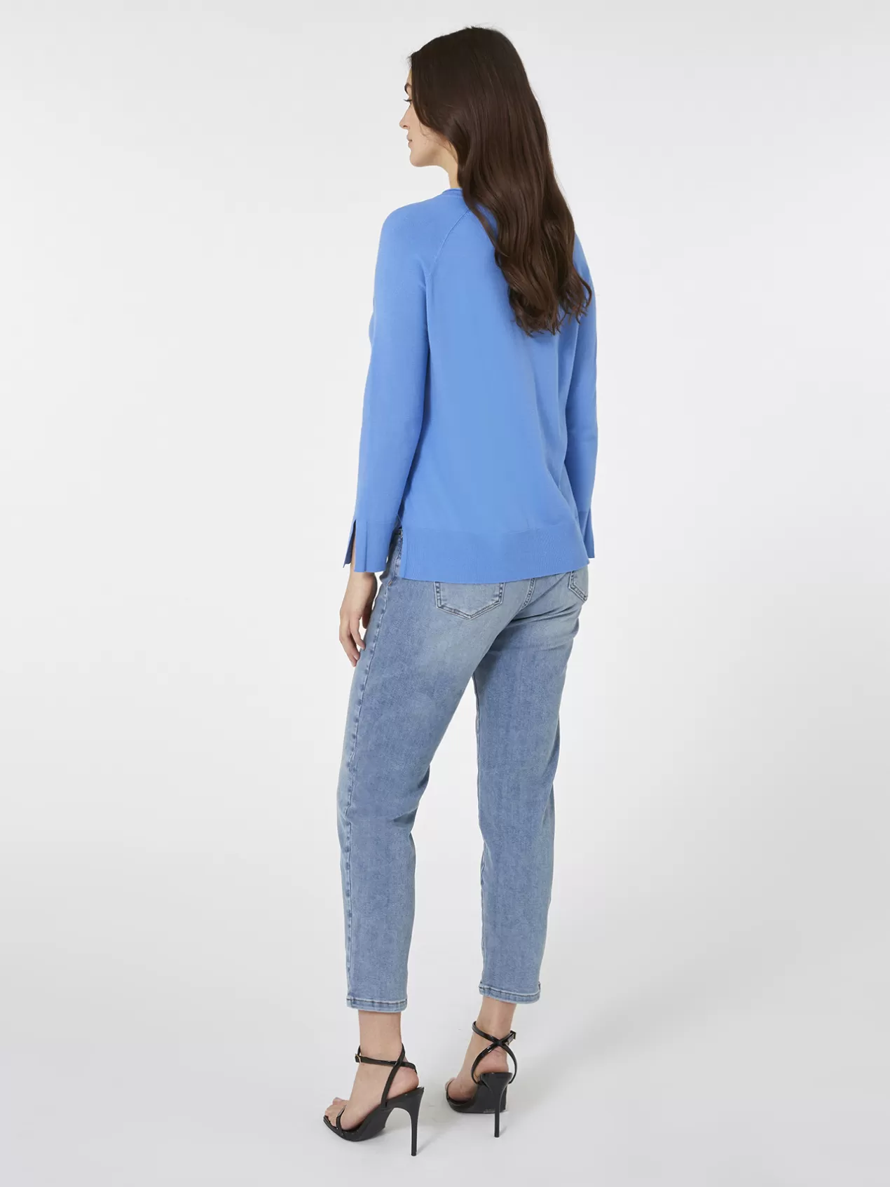 Outlet Elena Mirò Pull En Viscose Agreable A Porter Ecovero™ Modele Basic Light - Blue