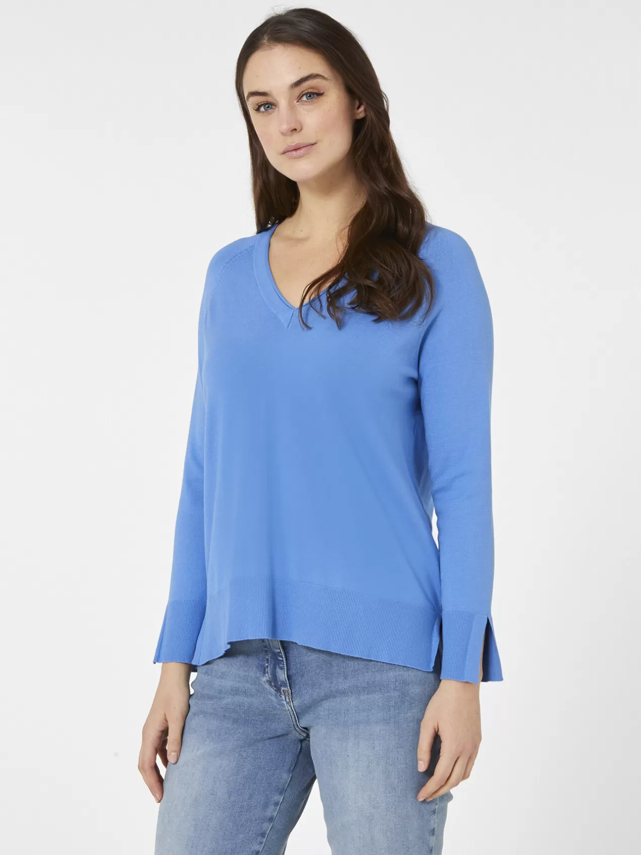 Outlet Elena Mirò Pull En Viscose Agreable A Porter Ecovero™ Modele Basic Light - Blue