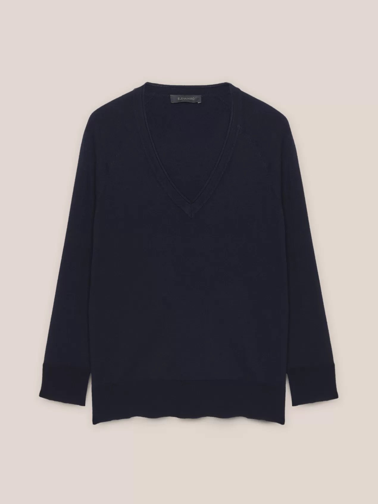 Clearance Elena Mirò Pull En Viscose Agreable A Porter Ecovero™ Modele Basic Bleu