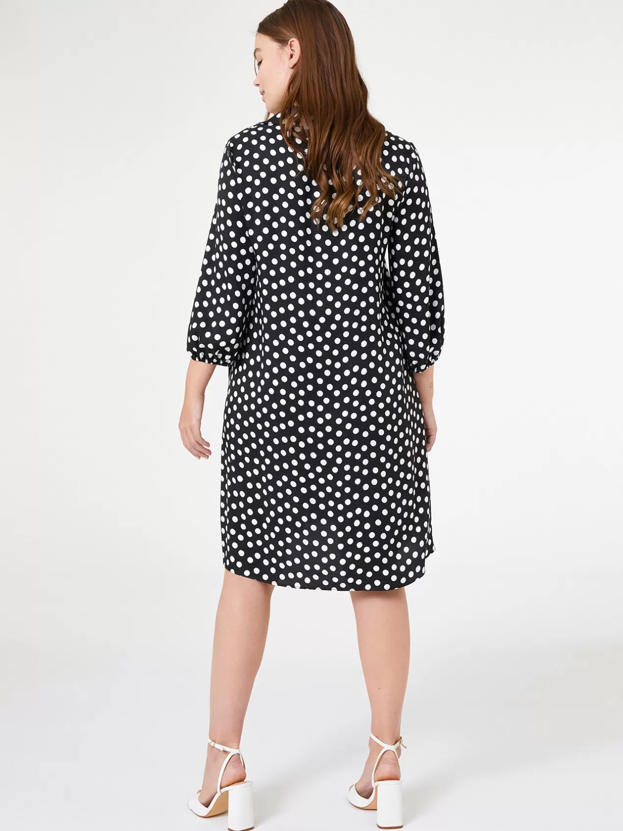 Shop Elena Mirò Robe A Pois Noir