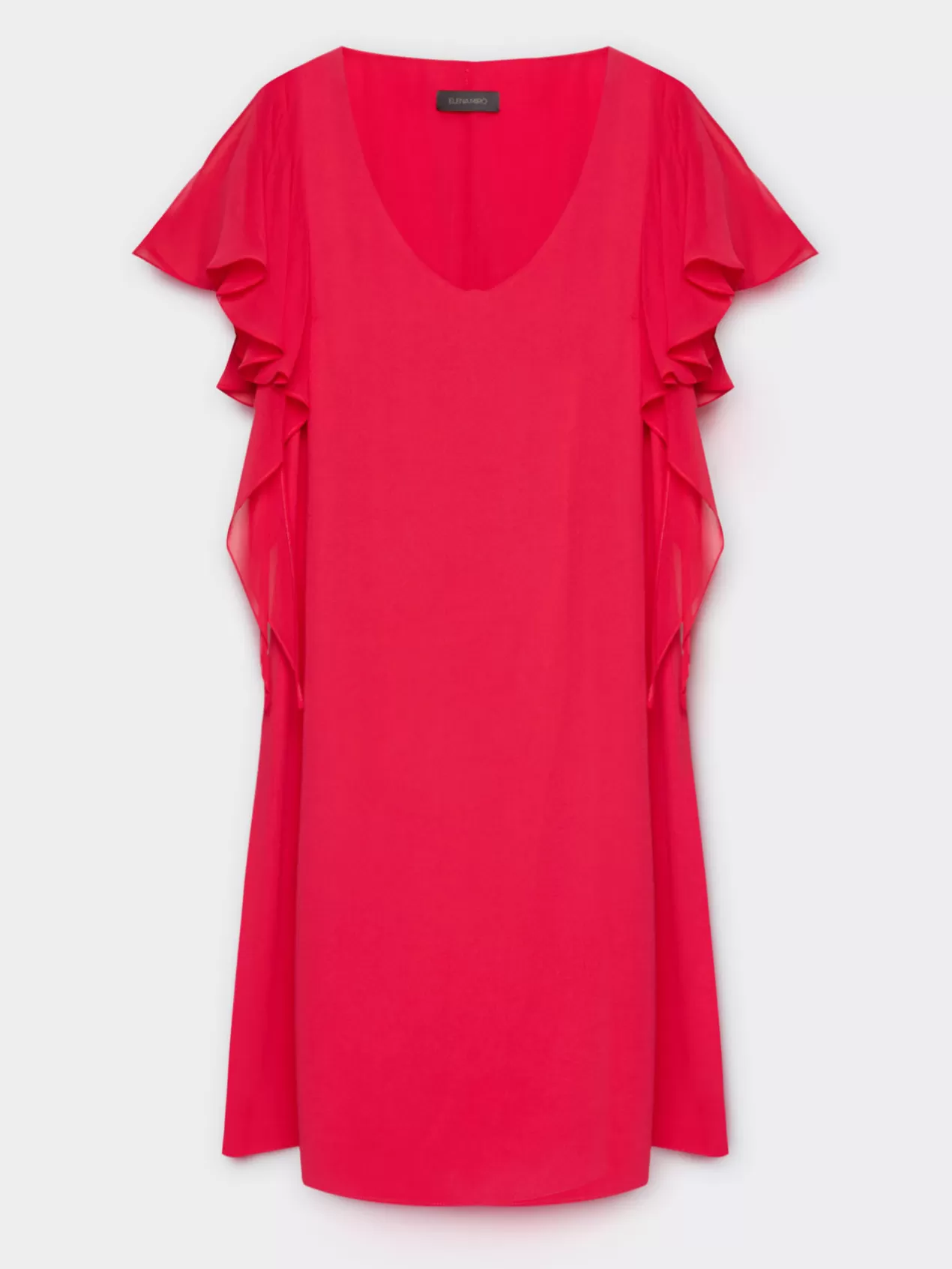Online Elena Mirò Robe Elegante Avec Manches A Volants Fuchsia