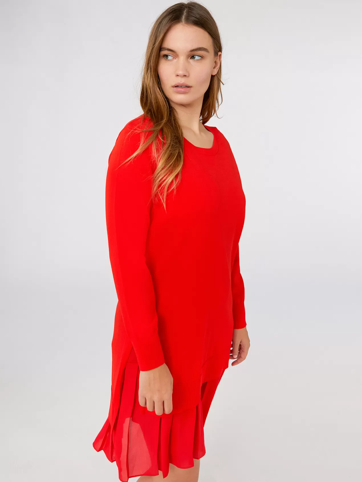 Hot Elena Mirò Robe En Tricot Avec Dessous De Robe Rouge