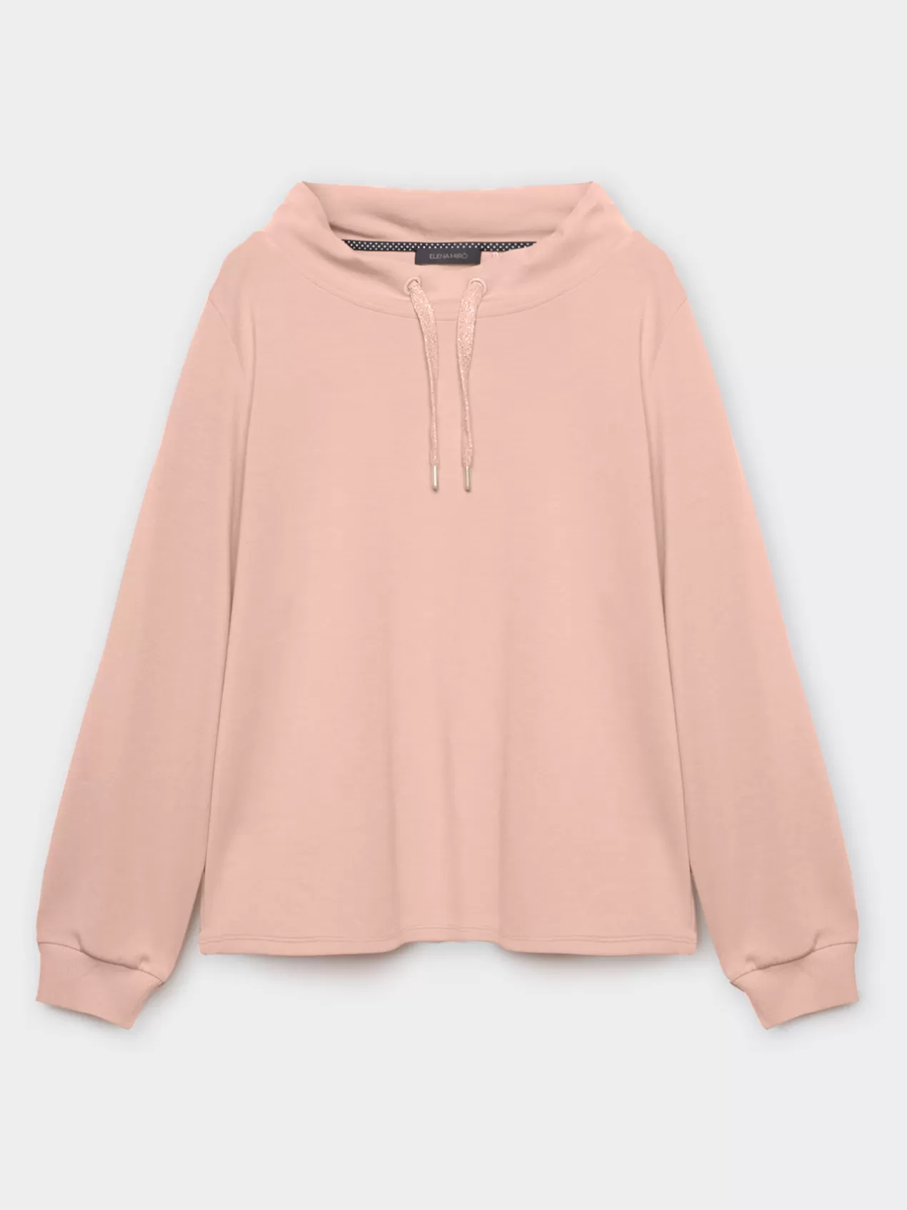 Sale Elena Mirò Sweat-Shirt Avec Bordure Et Cordon De Serrage Rose