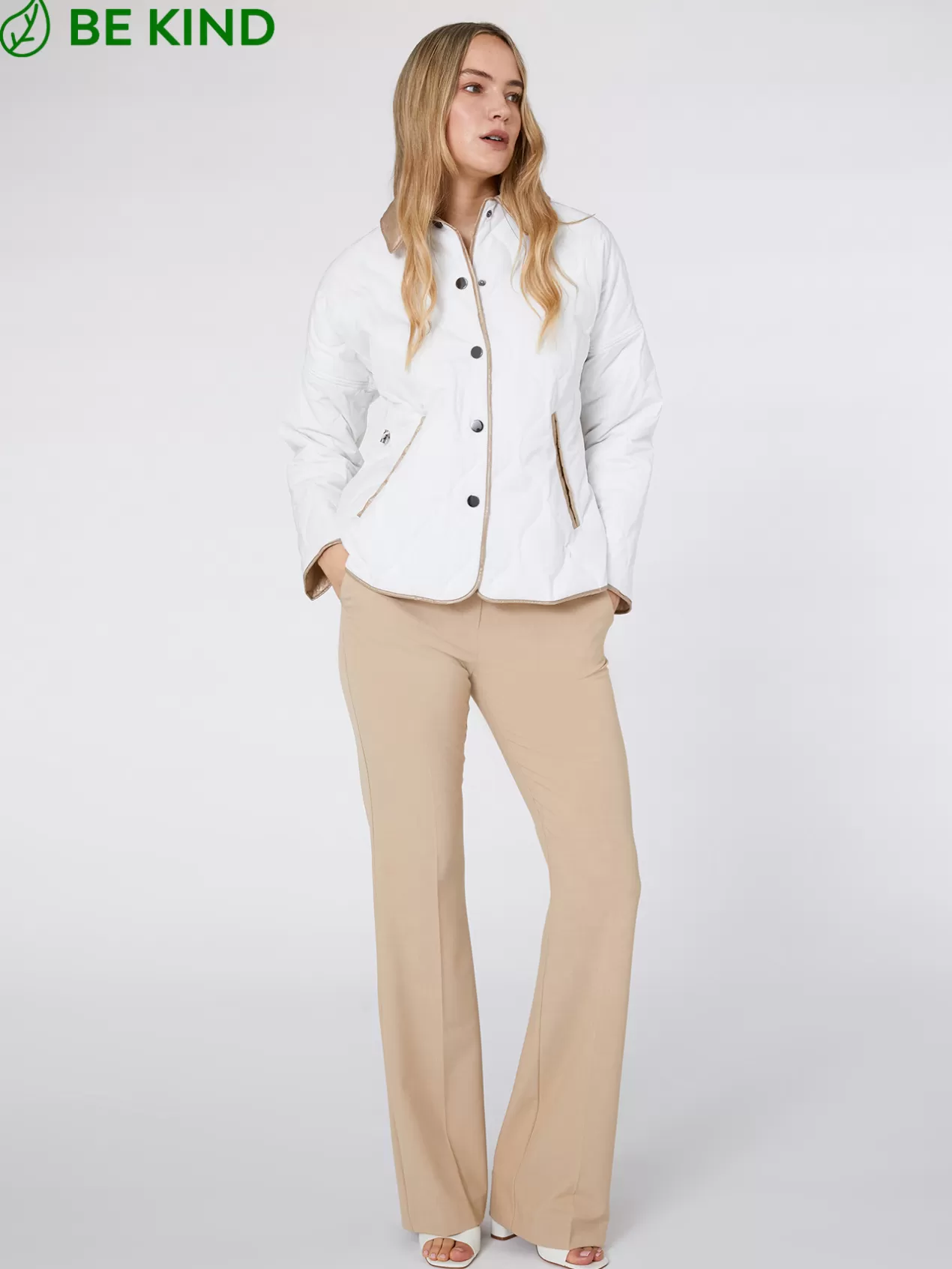Flash Sale Elena Mirò Veste Bicolore Matelassee En Nylon Recycle Blanc