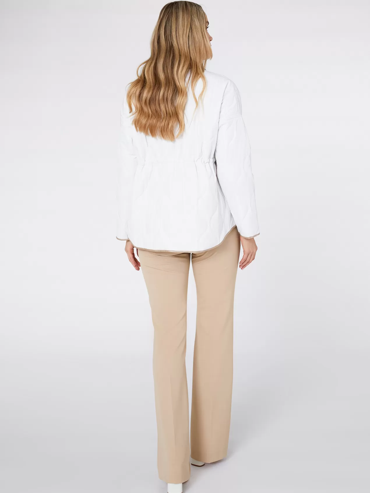 Flash Sale Elena Mirò Veste Bicolore Matelassee En Nylon Recycle Blanc