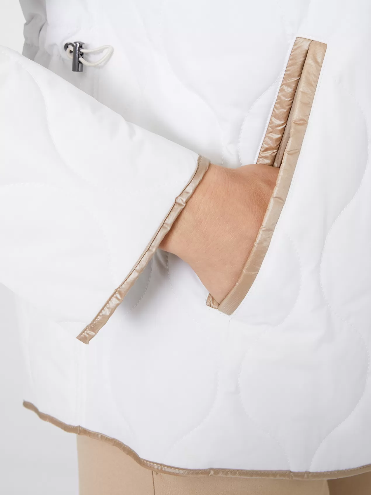 Flash Sale Elena Mirò Veste Bicolore Matelassee En Nylon Recycle Blanc