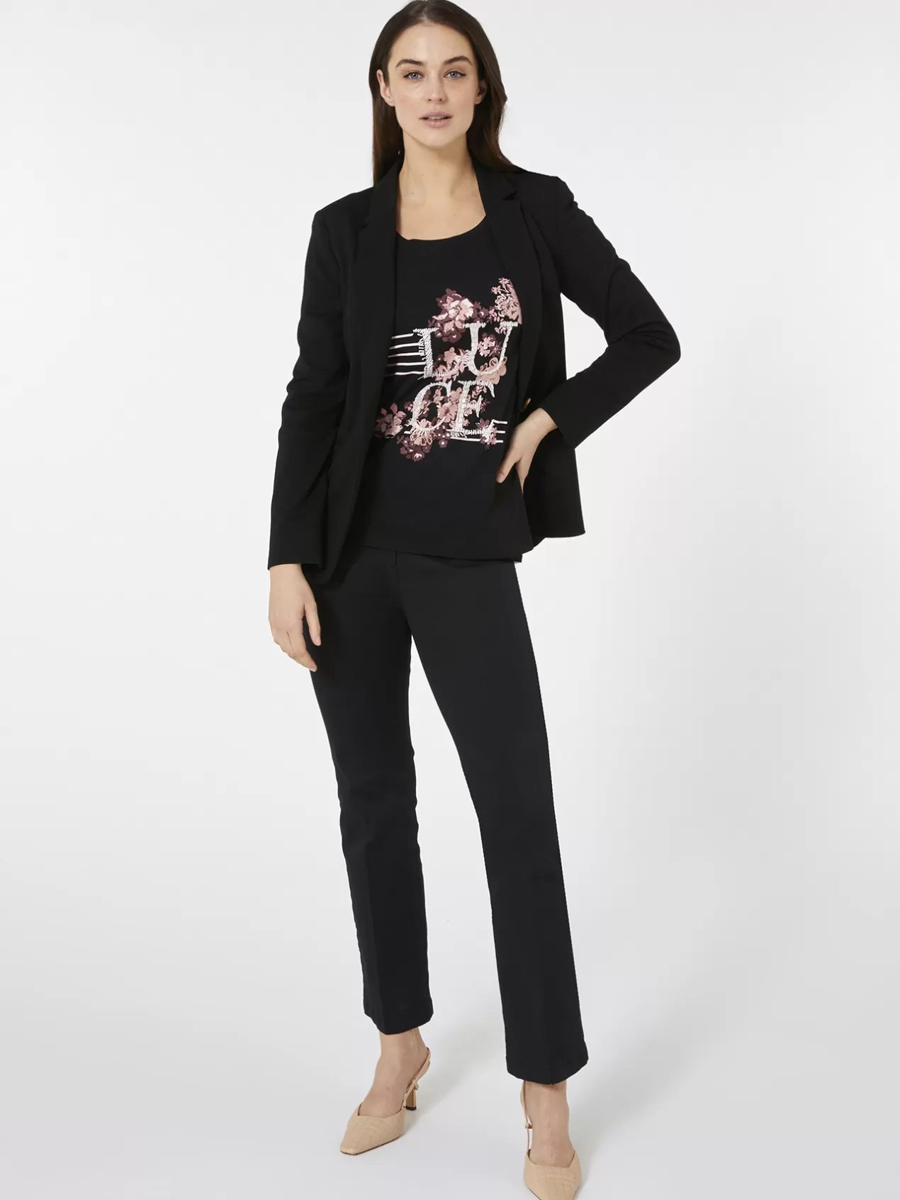 Cheap Elena Mirò Veste Blazer En Maille Milano Stretch Noir